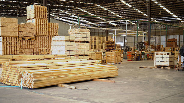 Woodworking workshop with tools