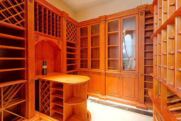 Detailed wooden cabinet
