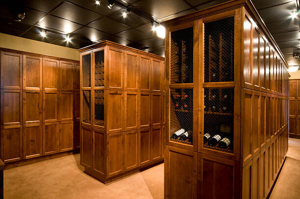 Image of a luxurious walk-in custom closet system.